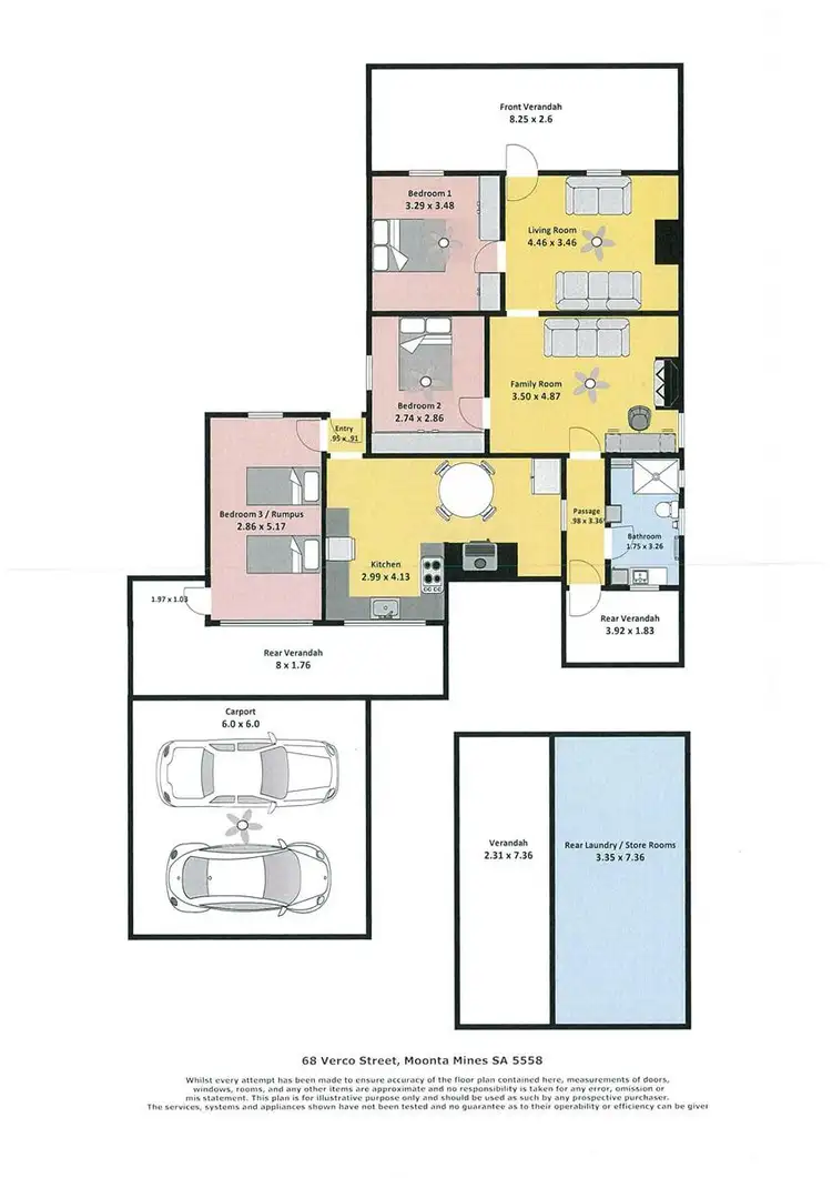Floorplan of Homely house listing, 68 Verco Street, Moonta Mines SA 5558