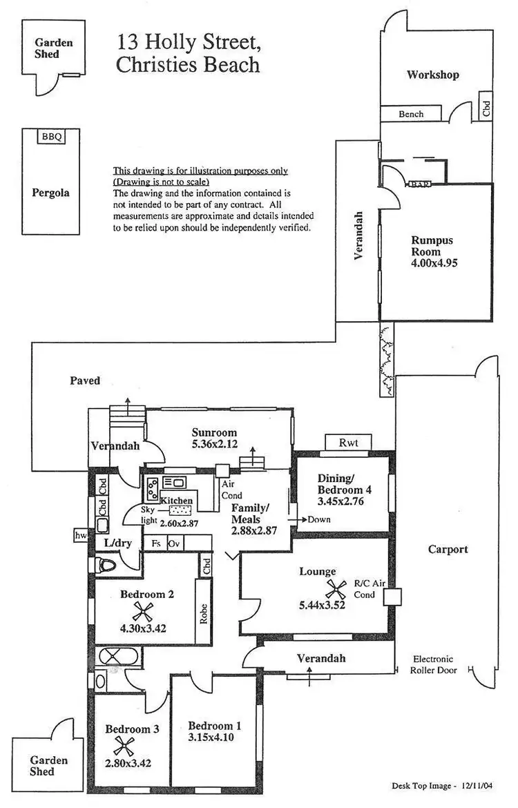 Floorplan of Homely house listing, 13 Holly Street, Christies Beach SA 5165