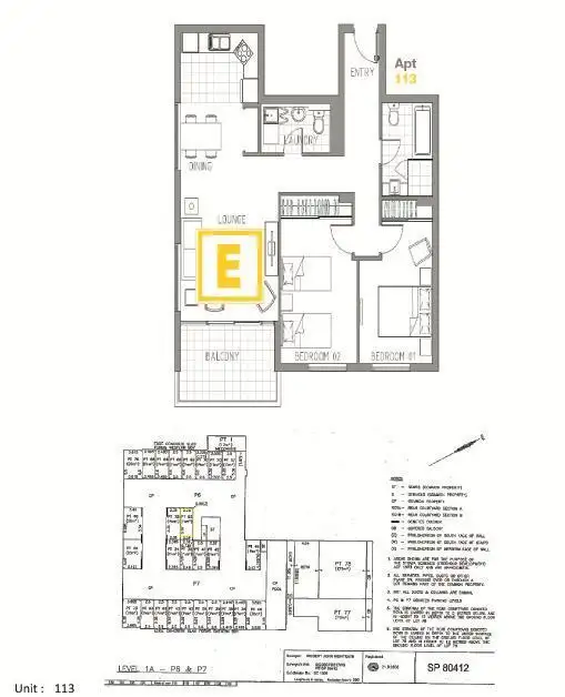 Floorplan of Homely apartment listing, 113/741 Hunter Street, Newcastle West NSW 2302