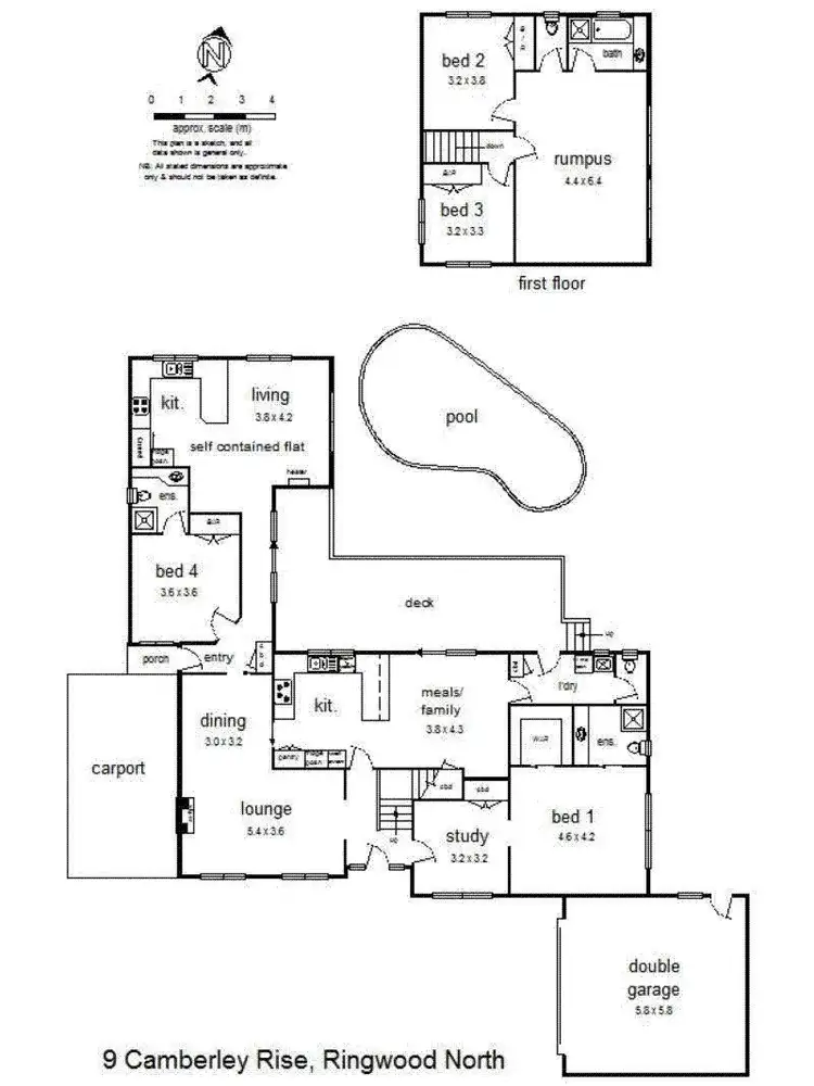 Floorplan of Homely house listing, 9 Camberley Rise, Ringwood North VIC 3134