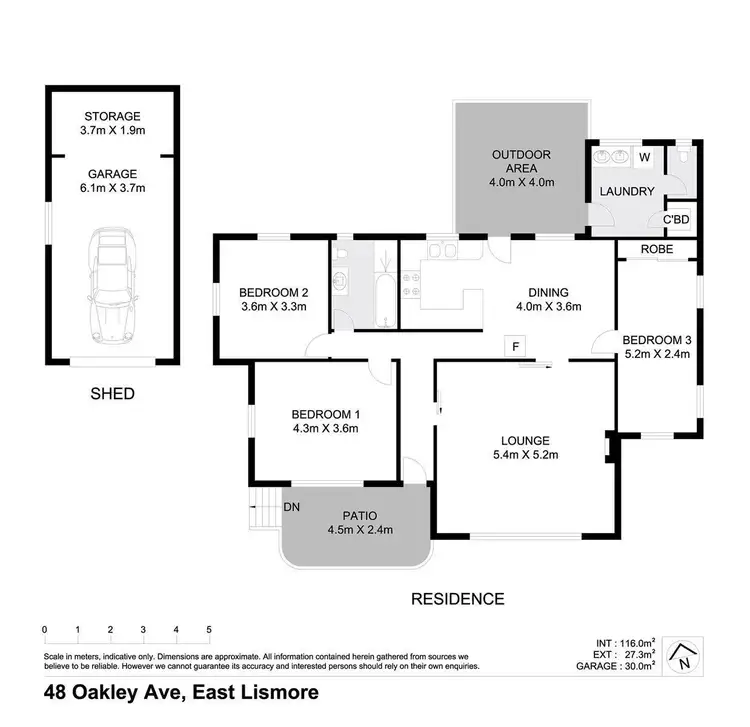 Floorplan of Homely house listing, 48 Oakley Avenue, East Lismore NSW 2480