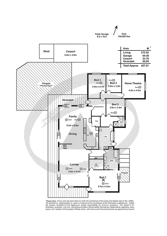 Floorplan of Homely house listing, 97 Gum Tree Drive, Littlehampton SA 5250