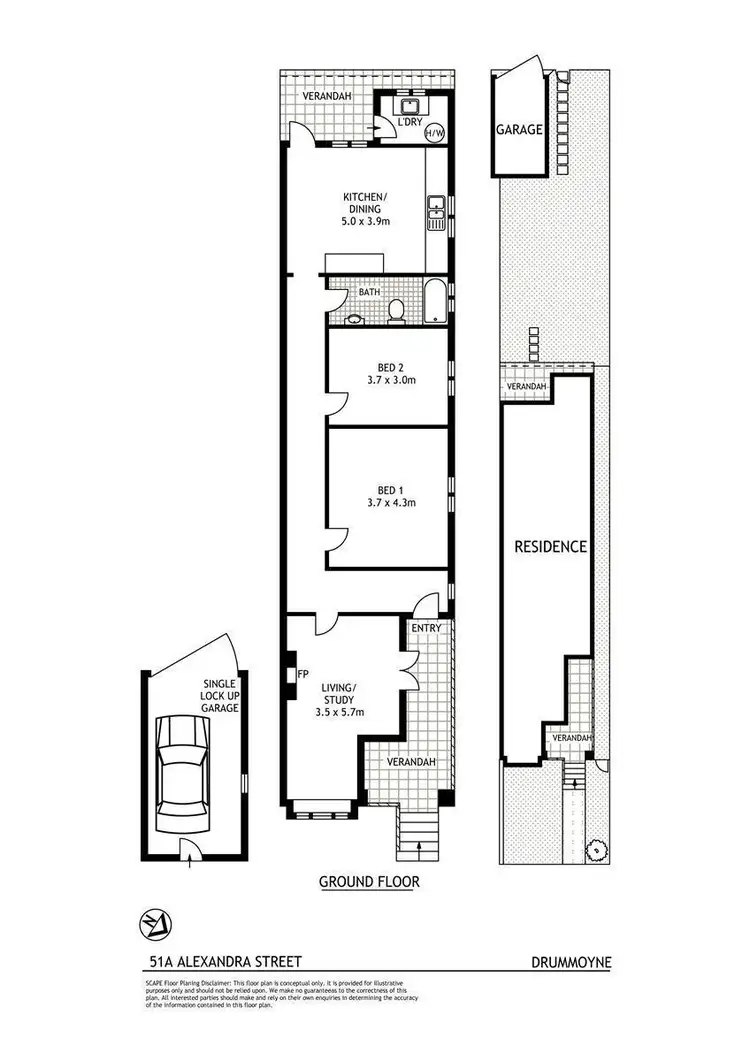 Floorplan of Homely house listing, 51a Alexandra Street, Drummoyne NSW 2047
