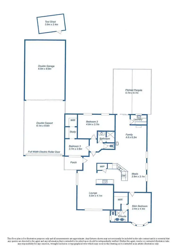 Floorplan of Homely house listing, 8 Baradine Drive, Ingle Farm SA 5098