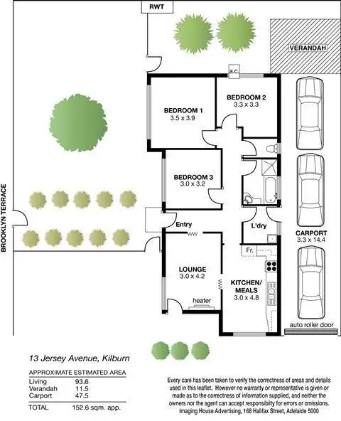 Floorplan of Homely house listing, 13 Jersey Avenue, Kilburn SA 5084
