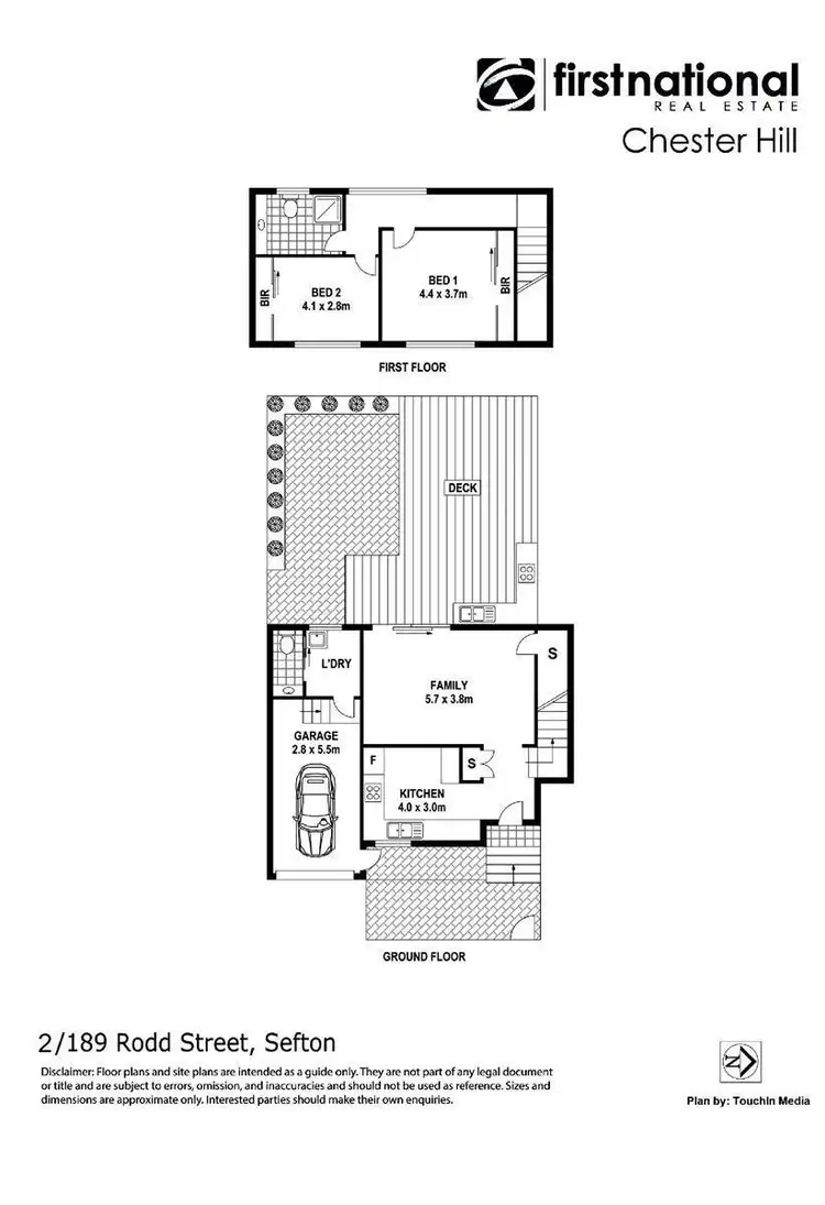 Floorplan of Homely townhouse listing, 2/189 Rodd Street, Sefton NSW 2162