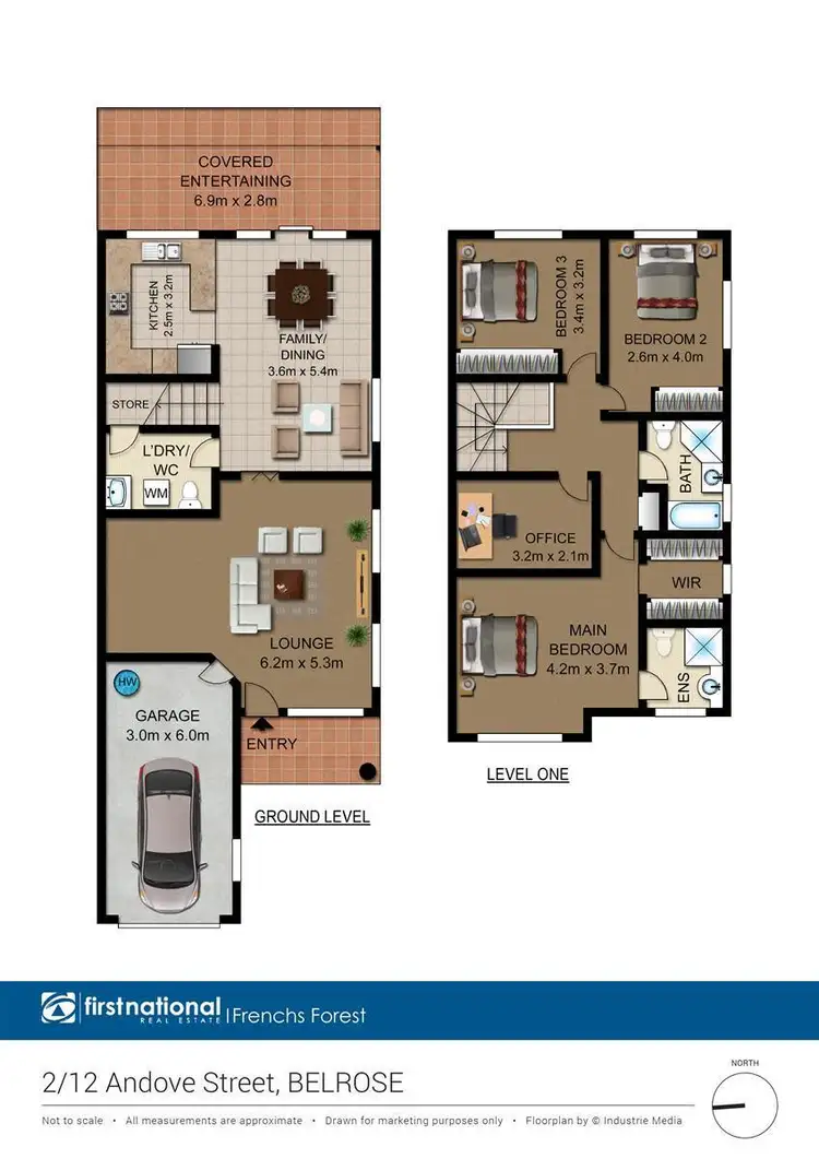 Floorplan of Homely townhouse listing, 2/12 Andove Street, Belrose NSW 2085