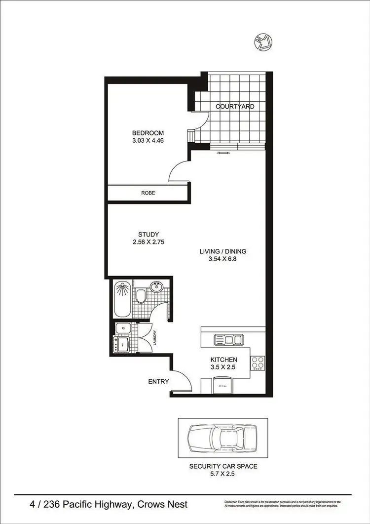 Floorplan of Homely apartment listing, 4/236 Pacific Highway, Crows Nest NSW 2065