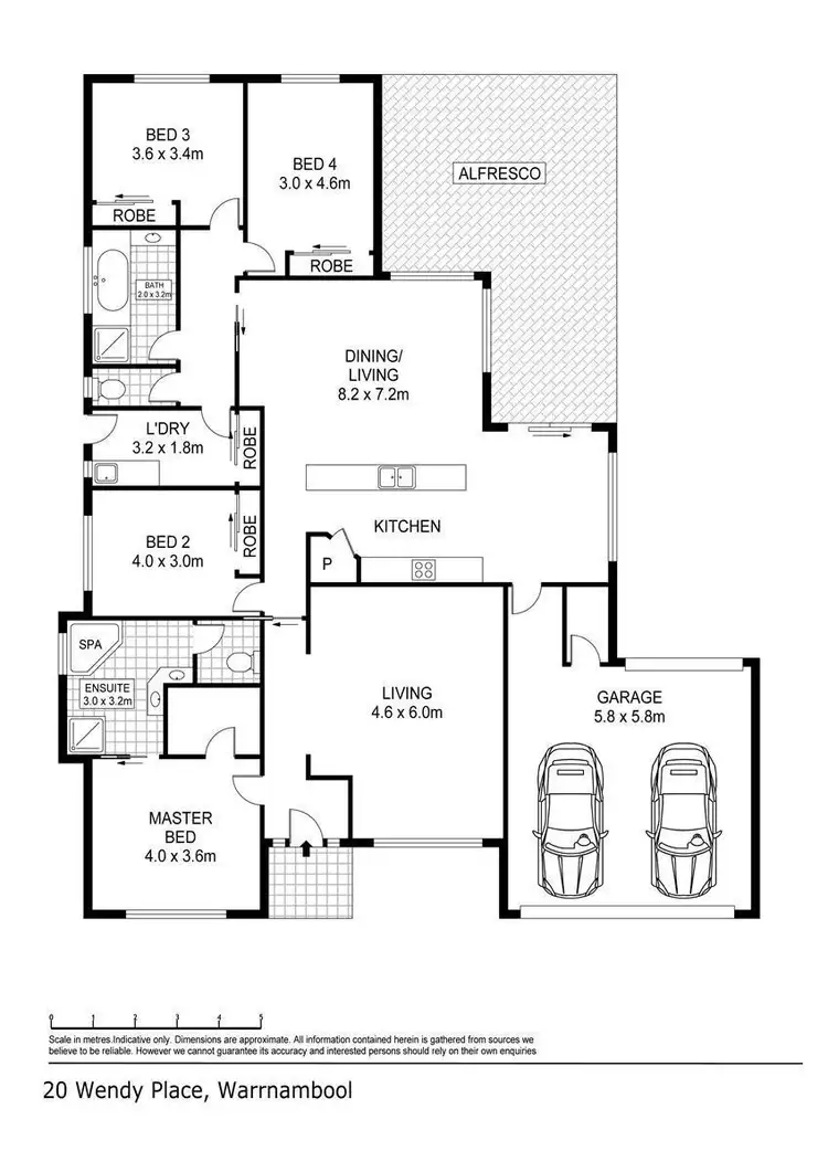 Floorplan of Homely house listing, 20 Wendy Place, Warrnambool VIC 3280