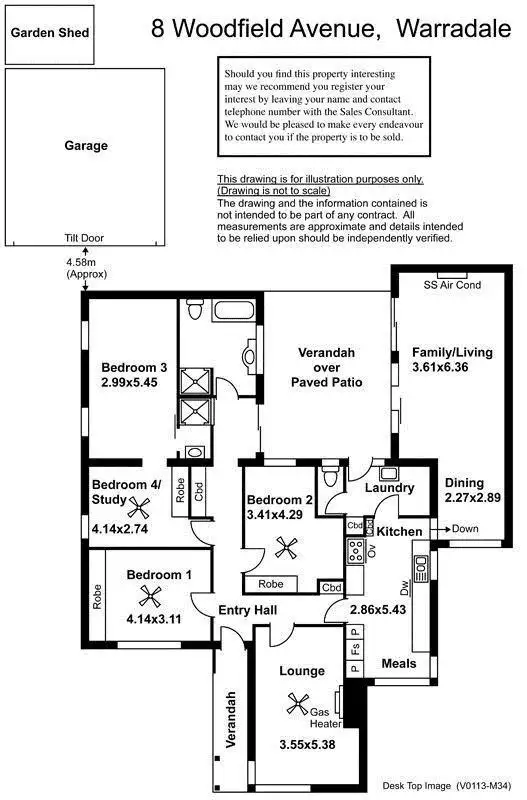 Floorplan of Homely house listing, 8 Woodfield Avenue, Warradale SA 5046