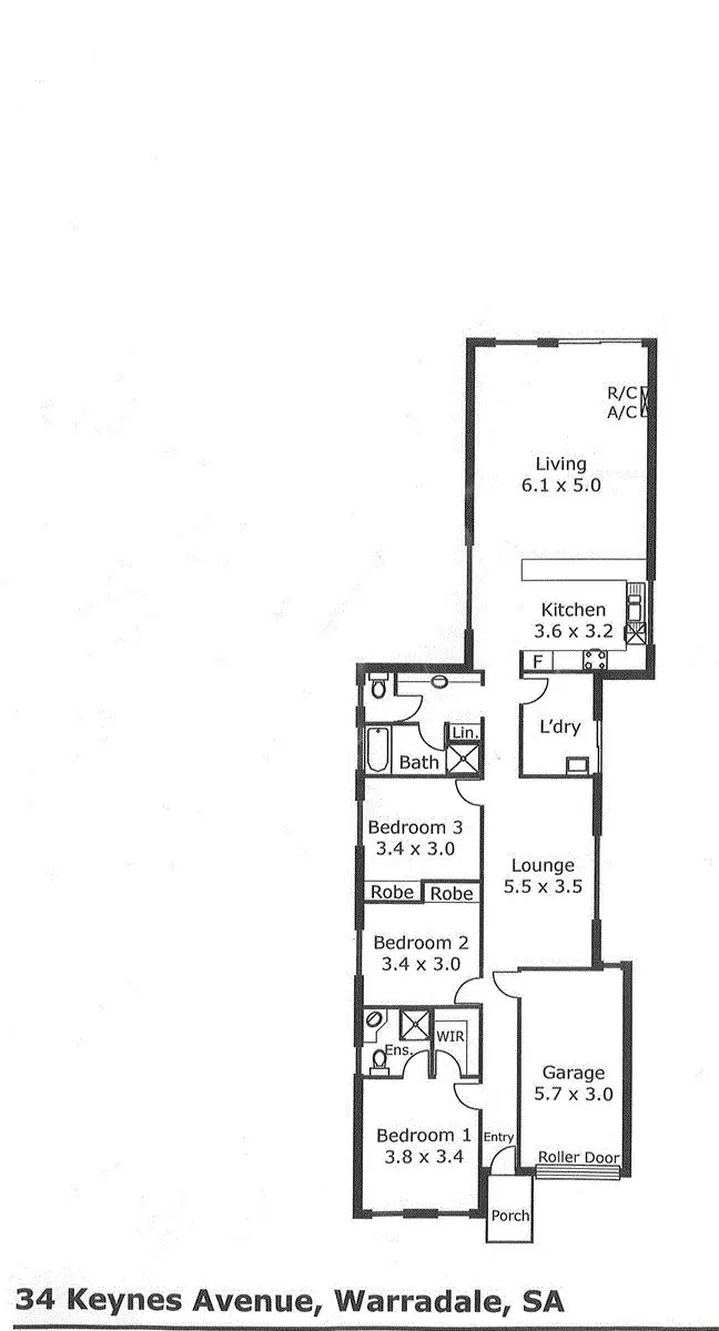 Floorplan of Homely house listing, 34 Keynes Avenue, Warradale SA 5046