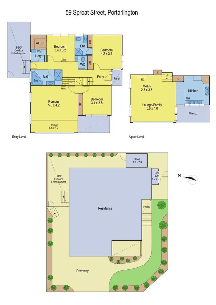 Floorplan of Homely house listing, 59 Sproat Street, Portarlington VIC 3223