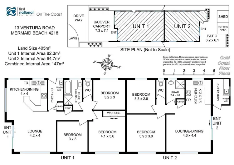Floorplan of Homely semi-detached listing, 13 Ventura Road, Mermaid Beach QLD 4218