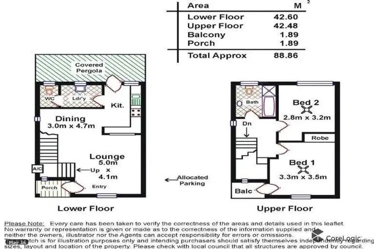 Floorplan of Homely townhouse listing, 11/33 Wright Street, Henley Beach SA 5022