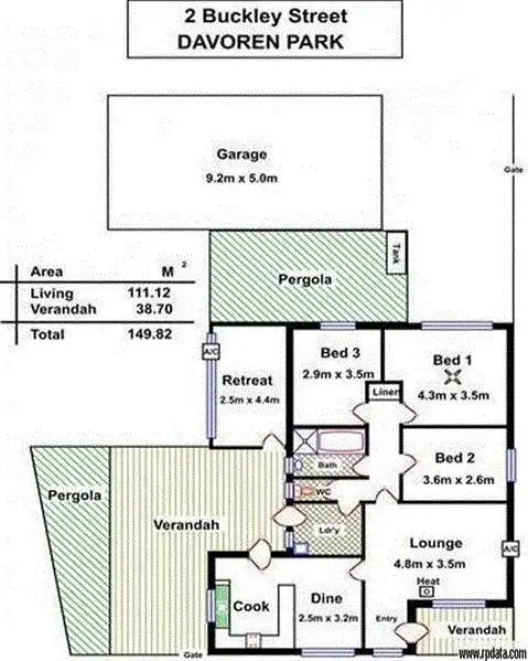 Floorplan of Homely house listing, 2 Buckley Street, Davoren Park SA 5113