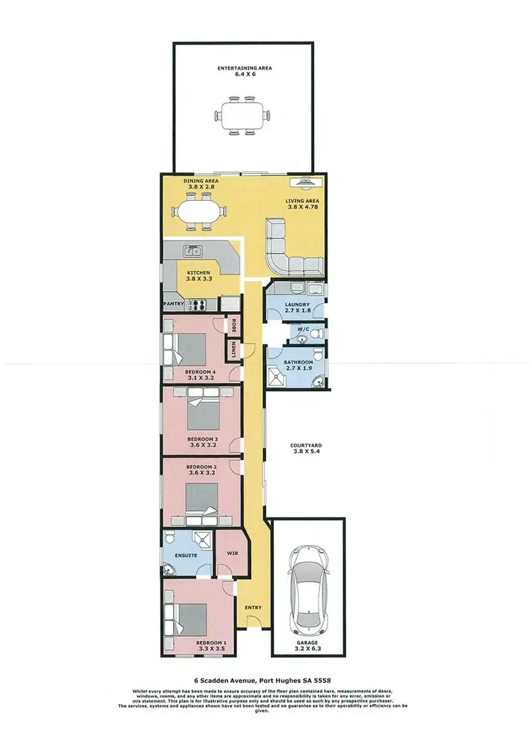 Floorplan of Homely house listing, 6 Scadden Avenue, Port Hughes SA 5558