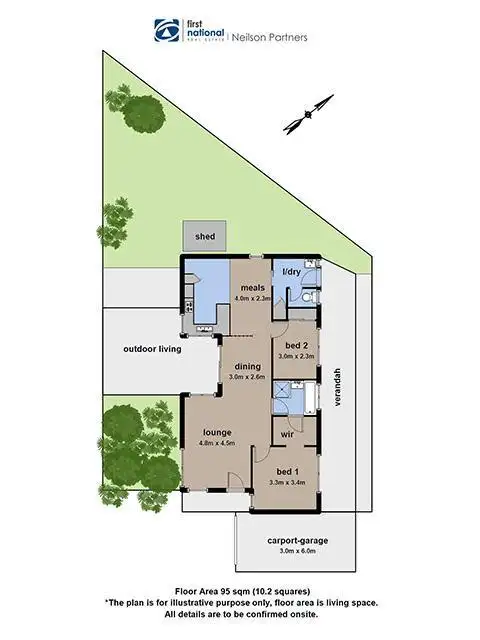 Floorplan of Homely unit listing, 1/23 Fountain Drive, Narre Warren VIC 3805