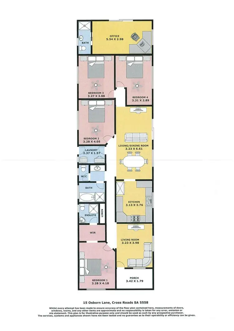Floorplan of Homely house listing, 15 Osborn Lane, Cross Roads SA 5558