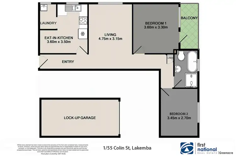 Floorplan of Homely apartment listing, 1/55 Colin Street, Lakemba NSW 2195