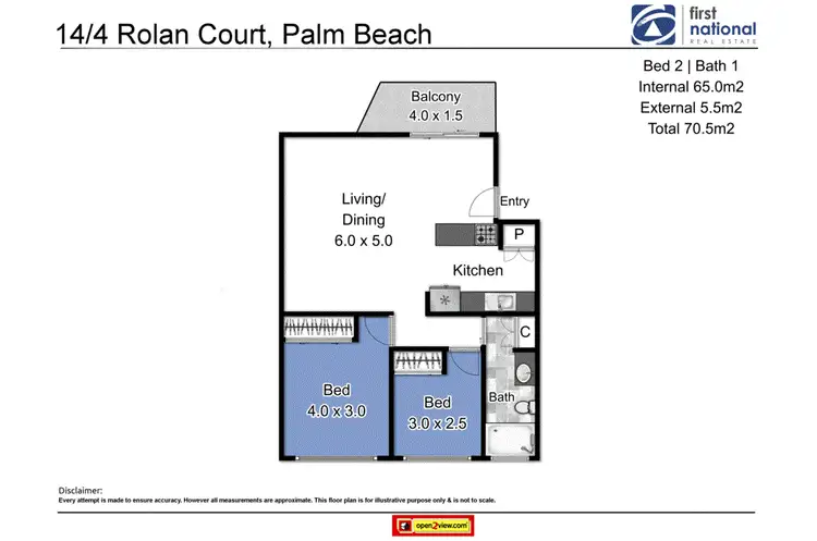 Floorplan of Homely unit listing, 14/4 Rolan Court, Palm Beach QLD 4221