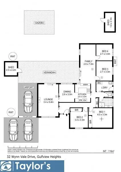 Floorplan of Homely house listing, 32 Wynn Vale Drive, Gulfview Heights SA 5096