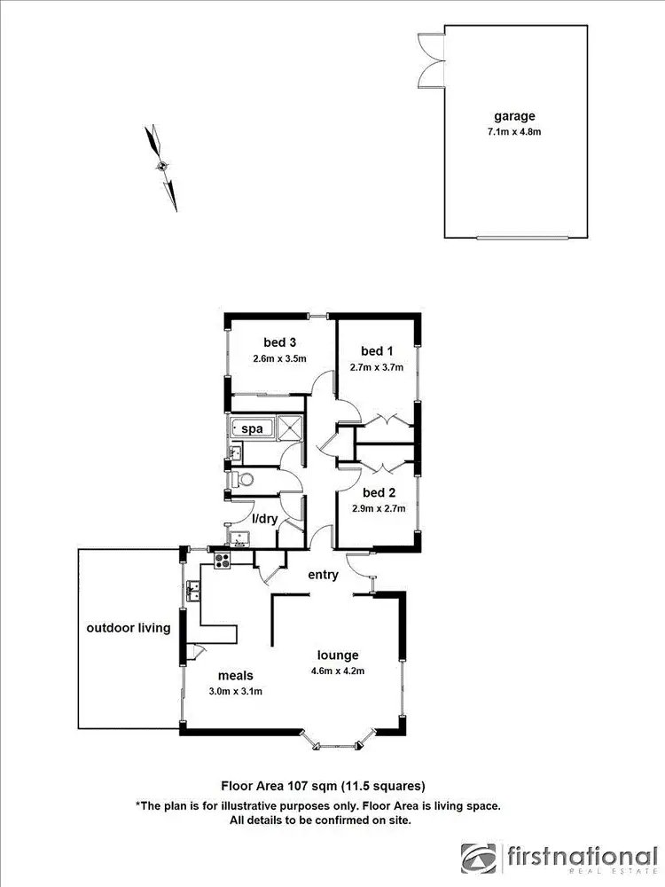 Floorplan of Homely house listing, 11 Marson Crescent, Hallam VIC 3803