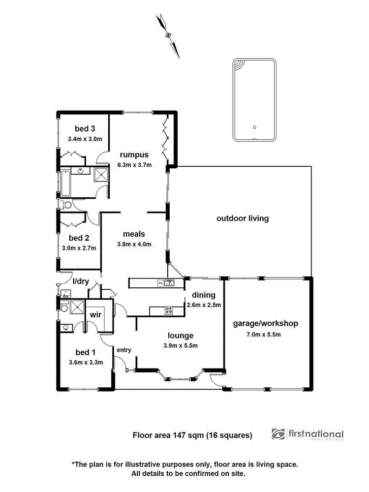 Floorplan of Homely house listing, 9 Florence Avenue, Berwick VIC 3806