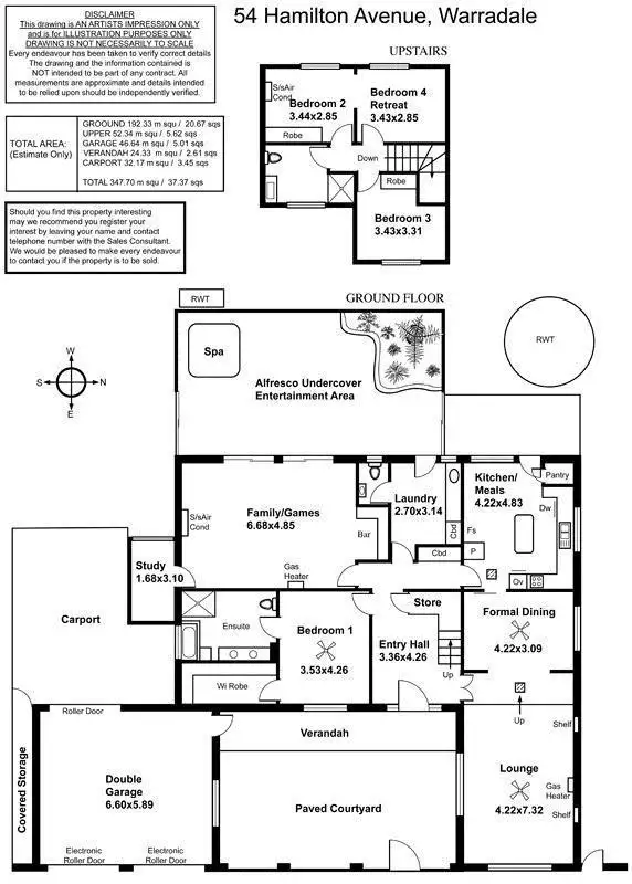 Floorplan of Homely house listing, 54 Hamilton Avenue, Warradale SA 5046