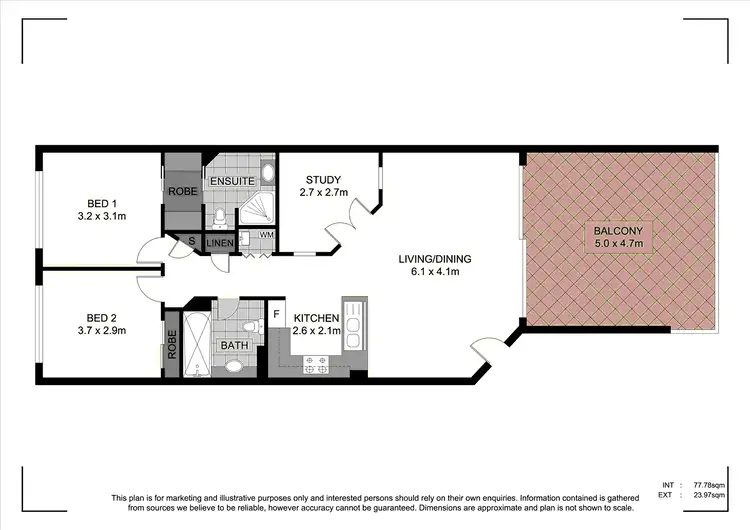 Floorplan of Homely apartment listing, 14/279 Moggill Road, Indooroopilly QLD 4068