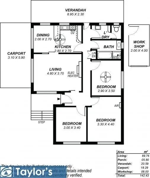 Floorplan of Homely house listing, 8 Rialto Avenue, Para Hills SA 5096