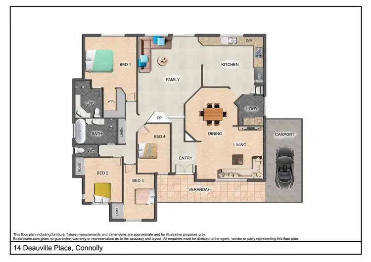 Floorplan of Homely house listing, 14 Deauville Place, Connolly WA 6027