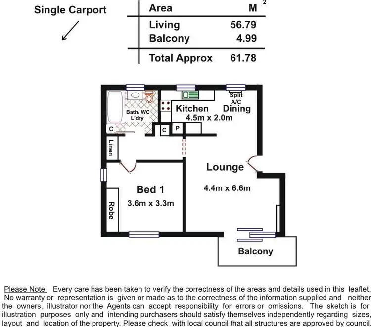 Floorplan of Homely unit listing, 4/9 Keys Road, Lower Mitcham SA 5062