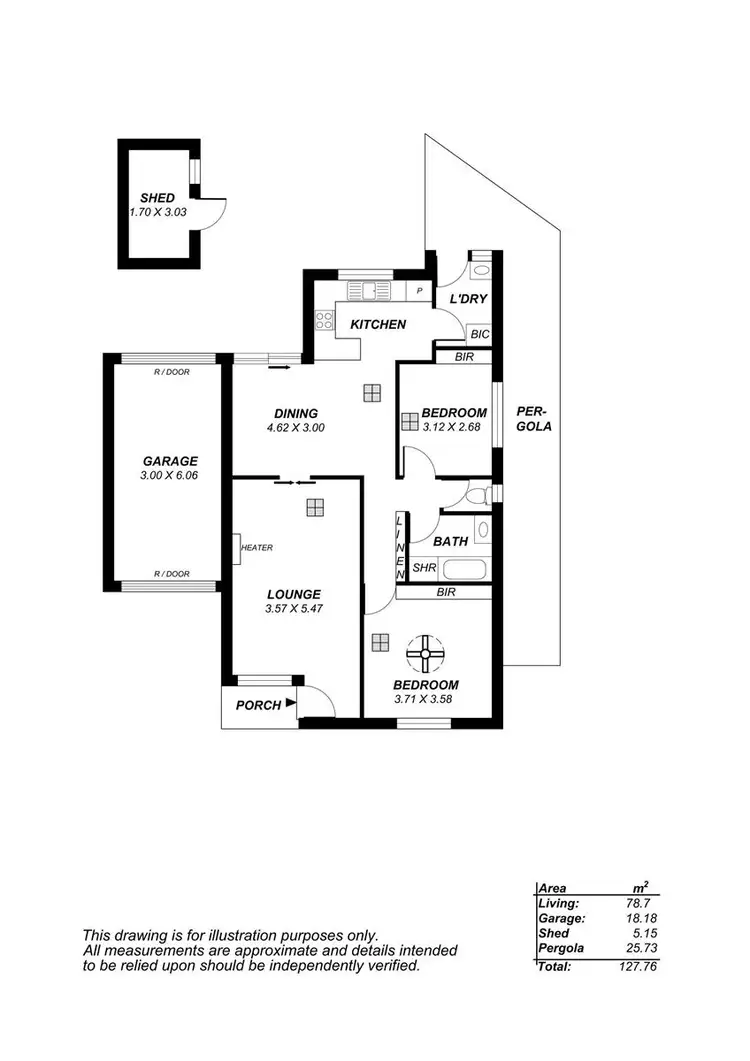 Floorplan of Homely unit listing, 23 Dienelt Drive, Para Hills West SA 5096