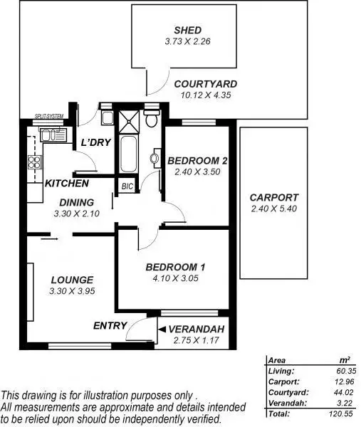 Floorplan of Homely unit listing, 4/11 Frederick Street, Mansfield Park SA 5012
