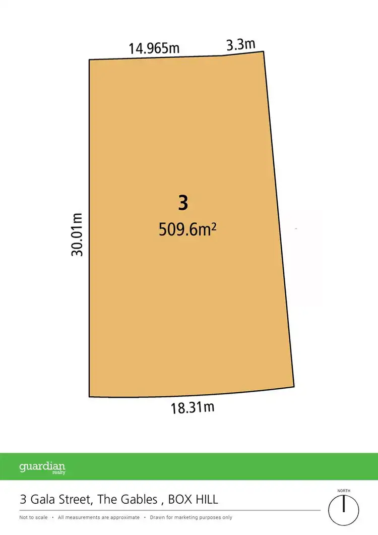 Floorplan of Homely land listing, 5 Gala Street, Box Hill NSW 2765