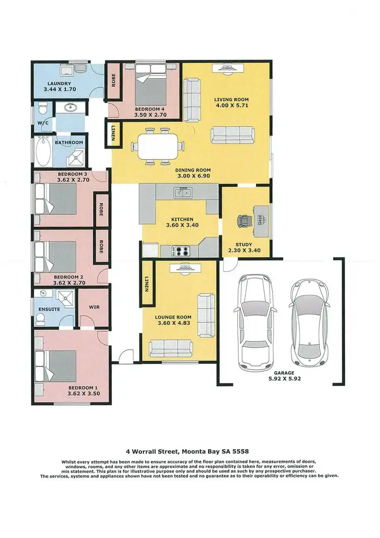 Floorplan of Homely house listing, 4 Worrall Street, Moonta Bay SA 5558
