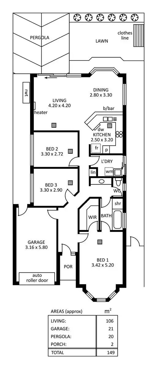 Floorplan of Homely unit listing, 12/99 Heysen Avenue, Hope Valley SA 5090