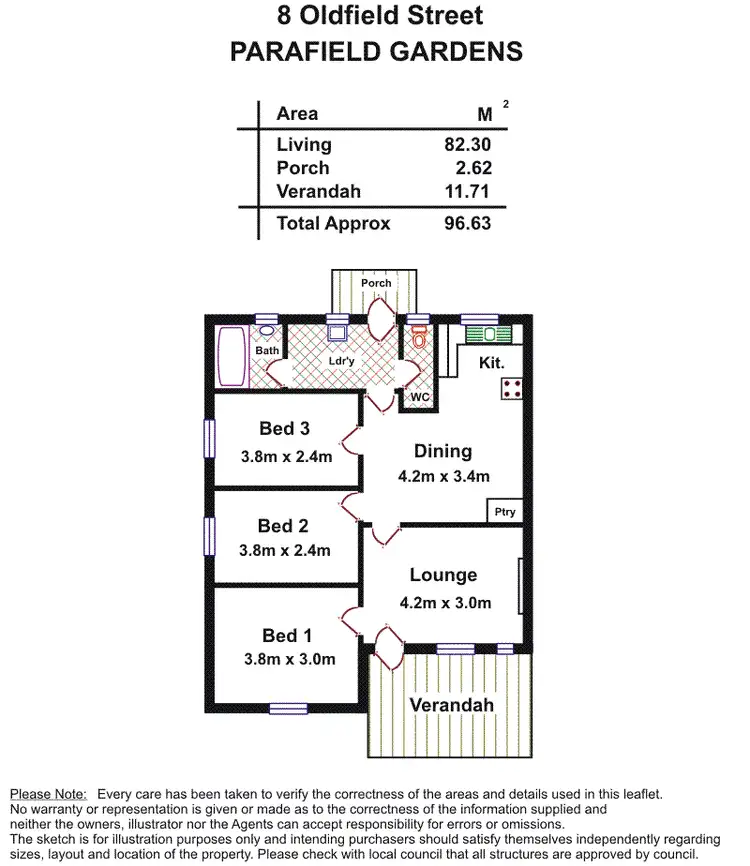 Floorplan of Homely house listing, 8 & 10 Oldfield Street, Parafield Gardens SA 5107