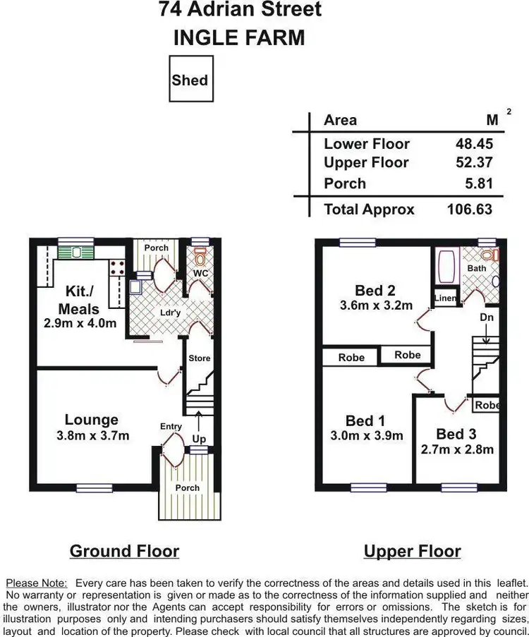 Floorplan of Homely unit listing, 74 Adrian Street, Ingle Farm SA 5098