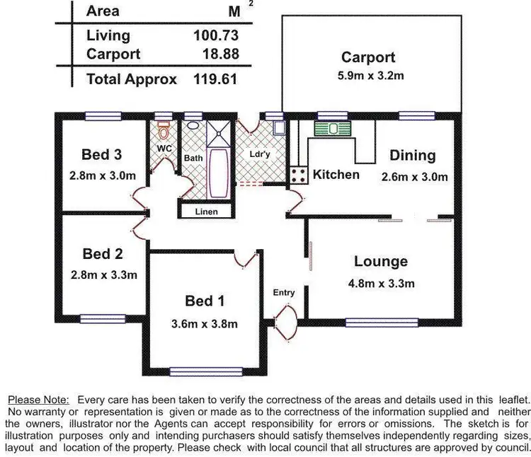 Floorplan of Homely house listing, 22 Albion Street, Ridgehaven SA 5097