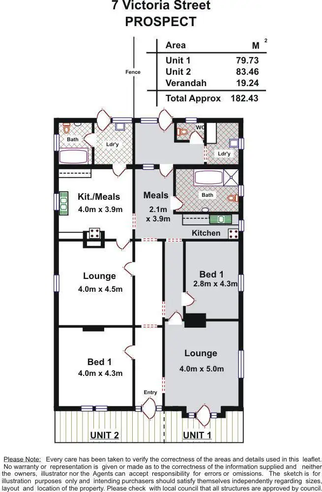 Floorplan of Homely unit listing, 7 Victoria Street, Prospect SA 5082