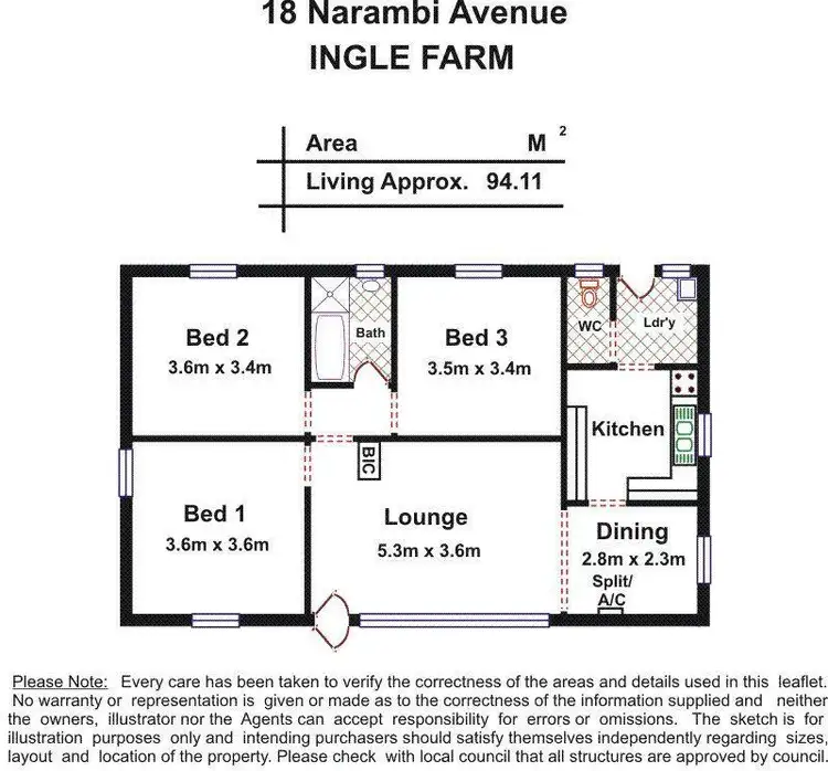 Floorplan of Homely house listing, 18 Narambi Avenue, Ingle Farm SA 5098