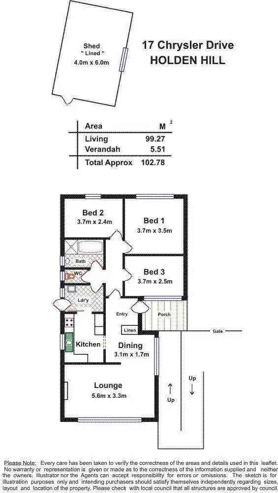 Floorplan of Homely house listing, 17 Chrysler Road, Holden Hill SA 5088