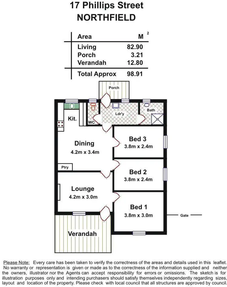 Floorplan of Homely house listing, 17 Phillips Street, Northfield SA 5085