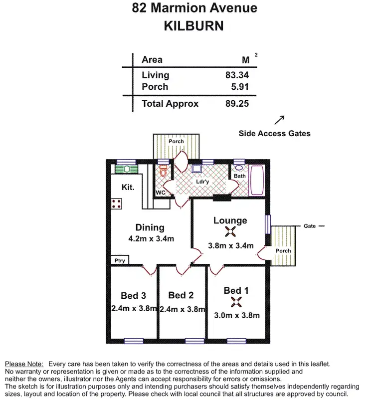 Floorplan of Homely house listing, 82 Marmion Avenue, Kilburn SA 5084