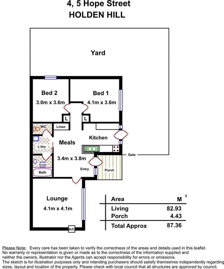 Floorplan of Homely unit listing, 4/5 Hope Avenue, Holden Hill SA 5088