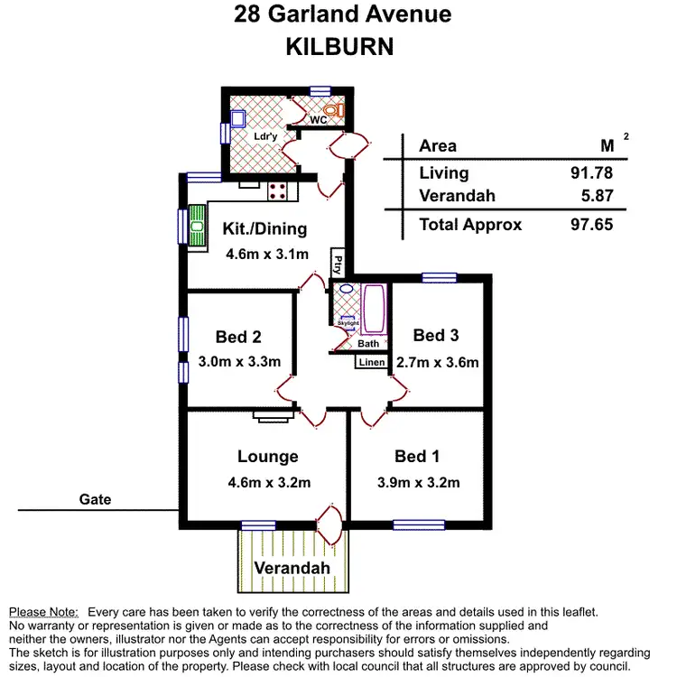 Floorplan of Homely house listing, 28 Garland Avenue, Kilburn SA 5084