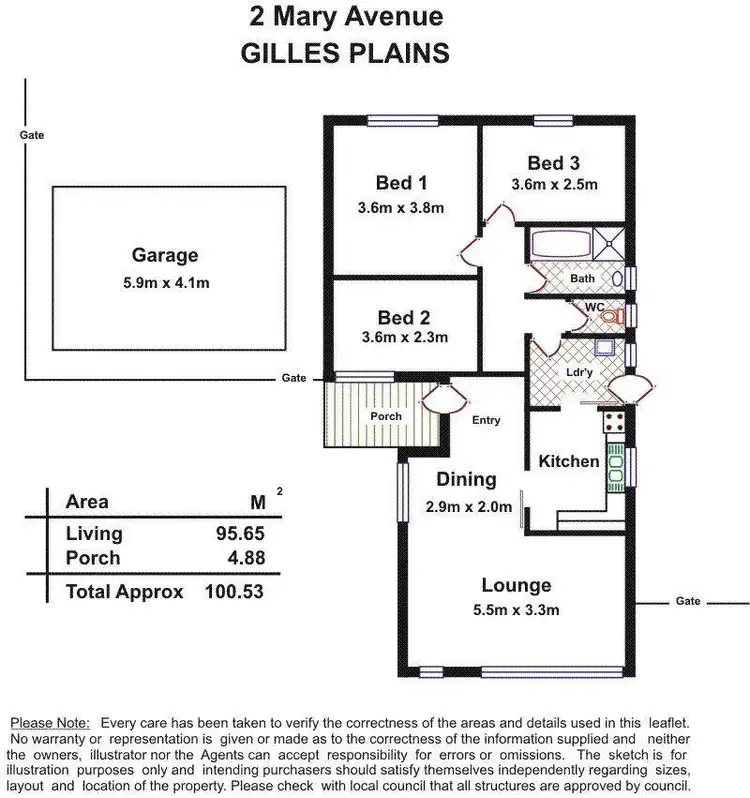 Floorplan of Homely house listing, 2 Mary Avenue, Gilles Plains SA 5086