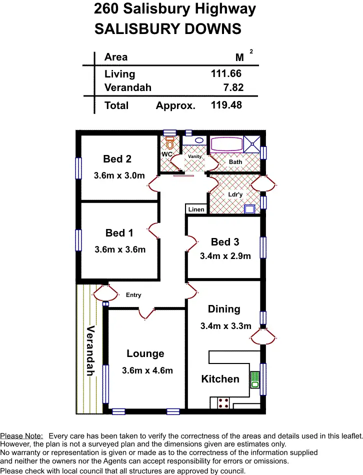 Floorplan of Homely house listing, 260 Salisbury Highway, Salisbury Downs SA 5108