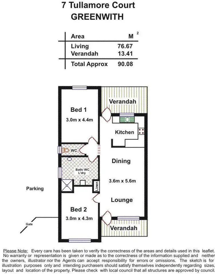 Floorplan of Homely house listing, 7 Tullamore Court, Greenwith SA 5125